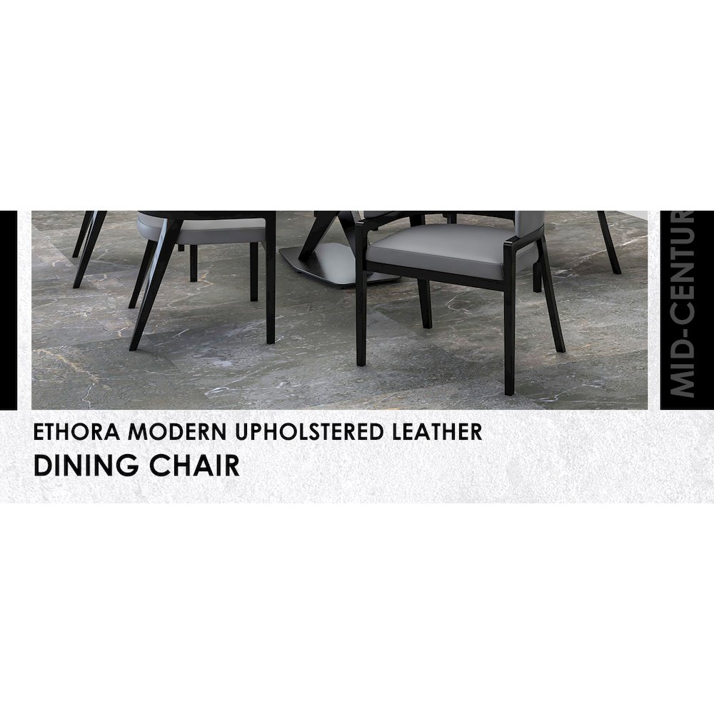 Ethora Collection Modern Wooden Dining Chair in Grey. Picture 15