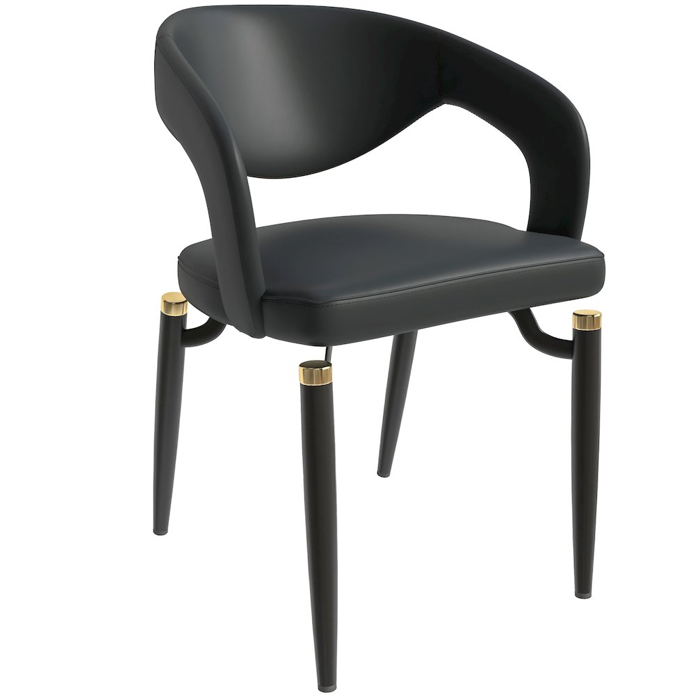 Entice Collection Modern Dining Chair in Charcoal Black. Picture 34