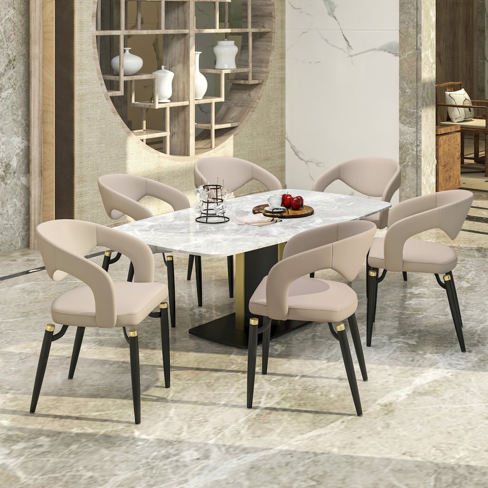 Entice Collection Modern Dining Chair in Grey. Picture 24