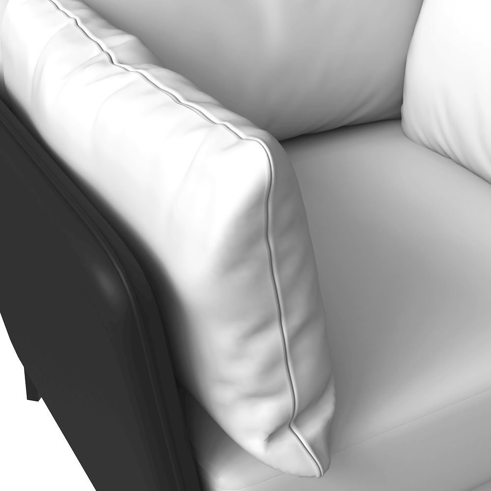 Luxify Collection Single Seater Sofa in Black/Grey. Picture 1