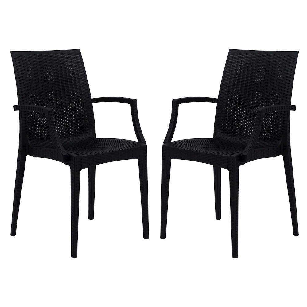 Weave Mace Indoor/Outdoor Chair (With Arms), Set of 2. Picture 1