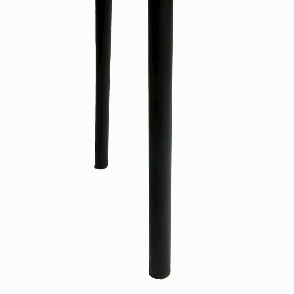 Dining Armchair in Black Steel Frame with Black Wicker Back and Beige Seat. Picture 5