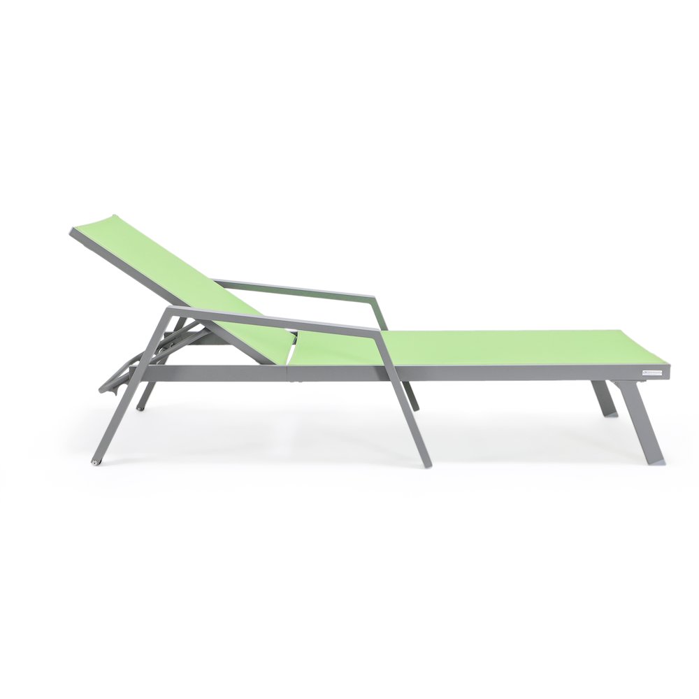 Marlin Patio Chaise Lounge Chair in Green. Picture 5