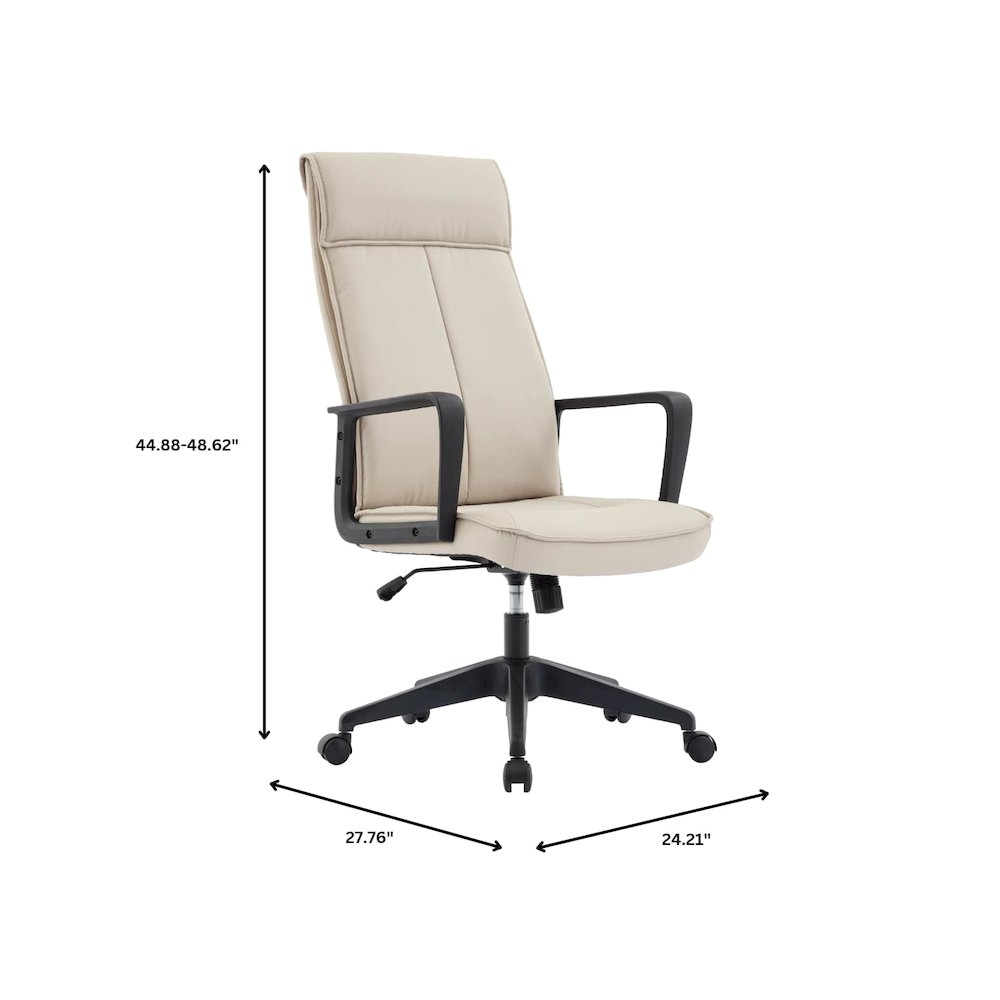 Aiaria Collection Modern Office Chair In Tan. Picture 19