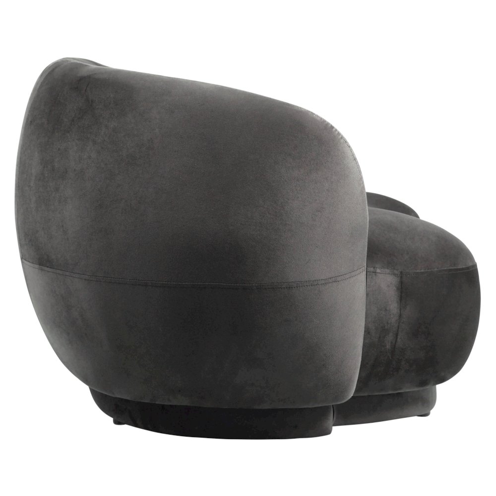 Faze Collection Modern Three Seater Sofa in Light Grey Velvet. Picture 6