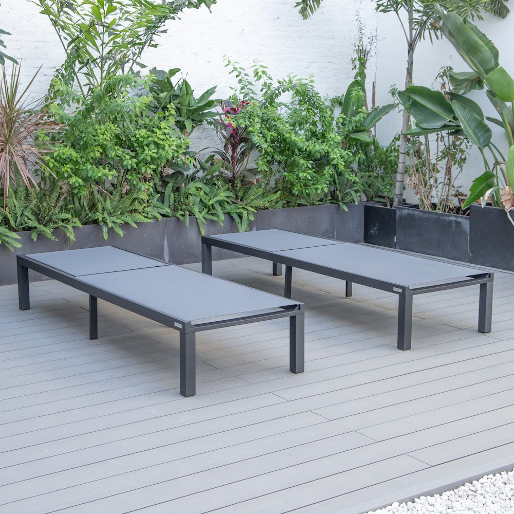 Marlin Patio Chaise Lounge Chair in Dark Grey. Picture 4