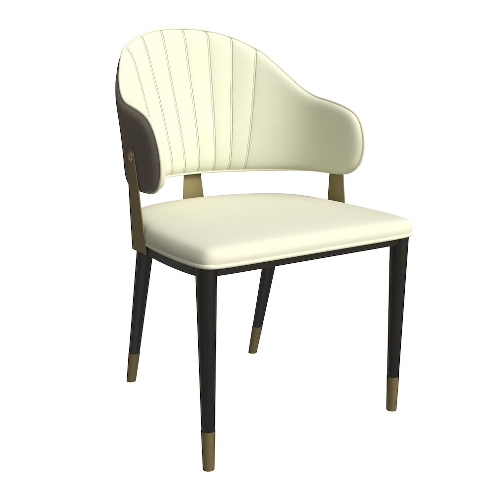 Aria Series Modern Dining Chair in Taupe Set of 4. Picture 4