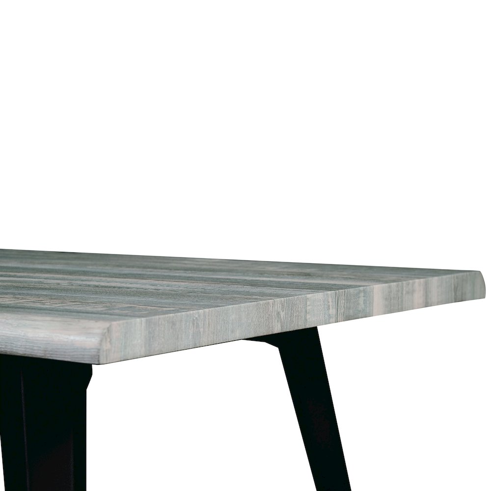 Ravenna Modern Rectangular Wood 63" Dining Table With Metal Legs. Picture 5