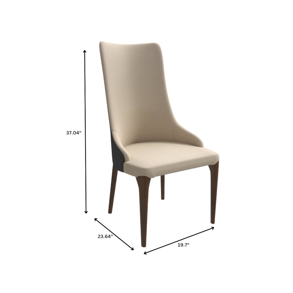 Elm Collection Modern Wooden Dining Chair In Grey. Picture 1