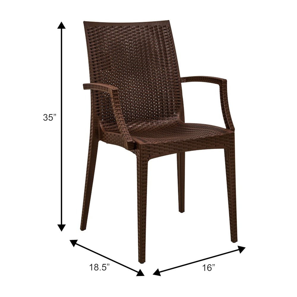 Weave Mace Indoor/Outdoor Chair (With Arms). Picture 10