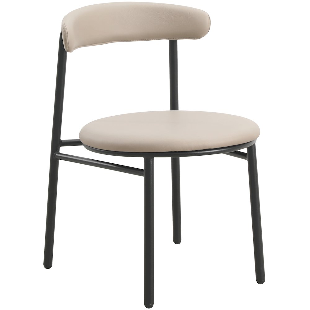 Lume Collection Modern Dining Chair in Dark Taupe Set of 4. Picture 3
