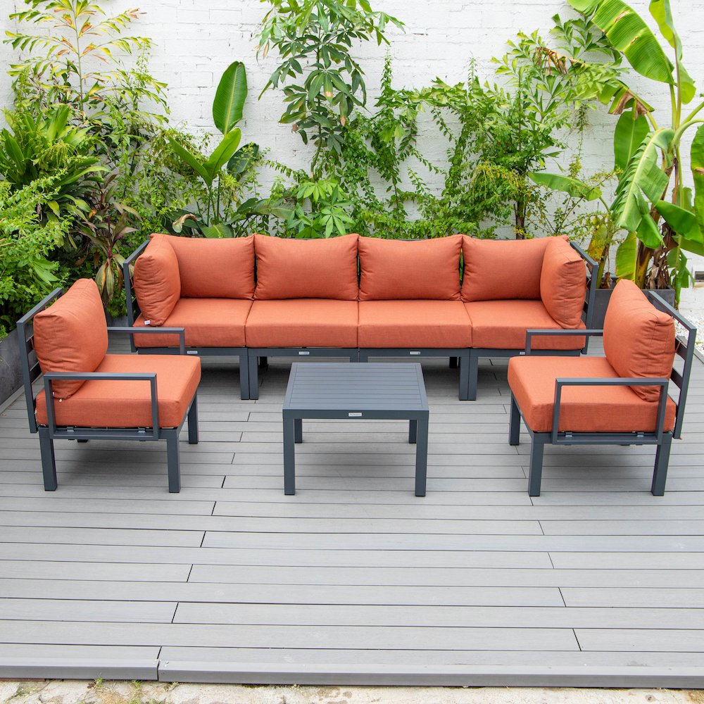 Chelsea 7-Piece Patio Sectional And Coffee Table. Picture 4