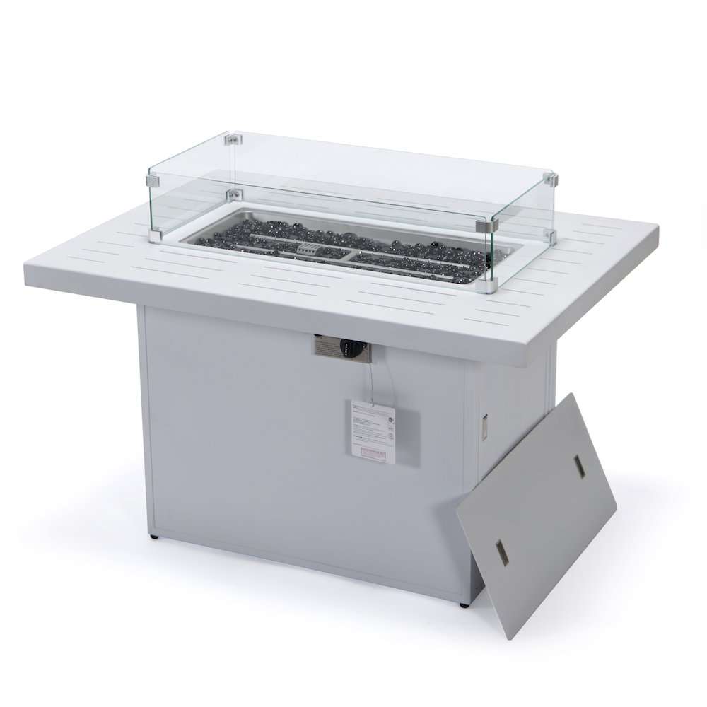 Chelsea Patio Modern Aluminum Propane Fire Pit Table. Picture 2