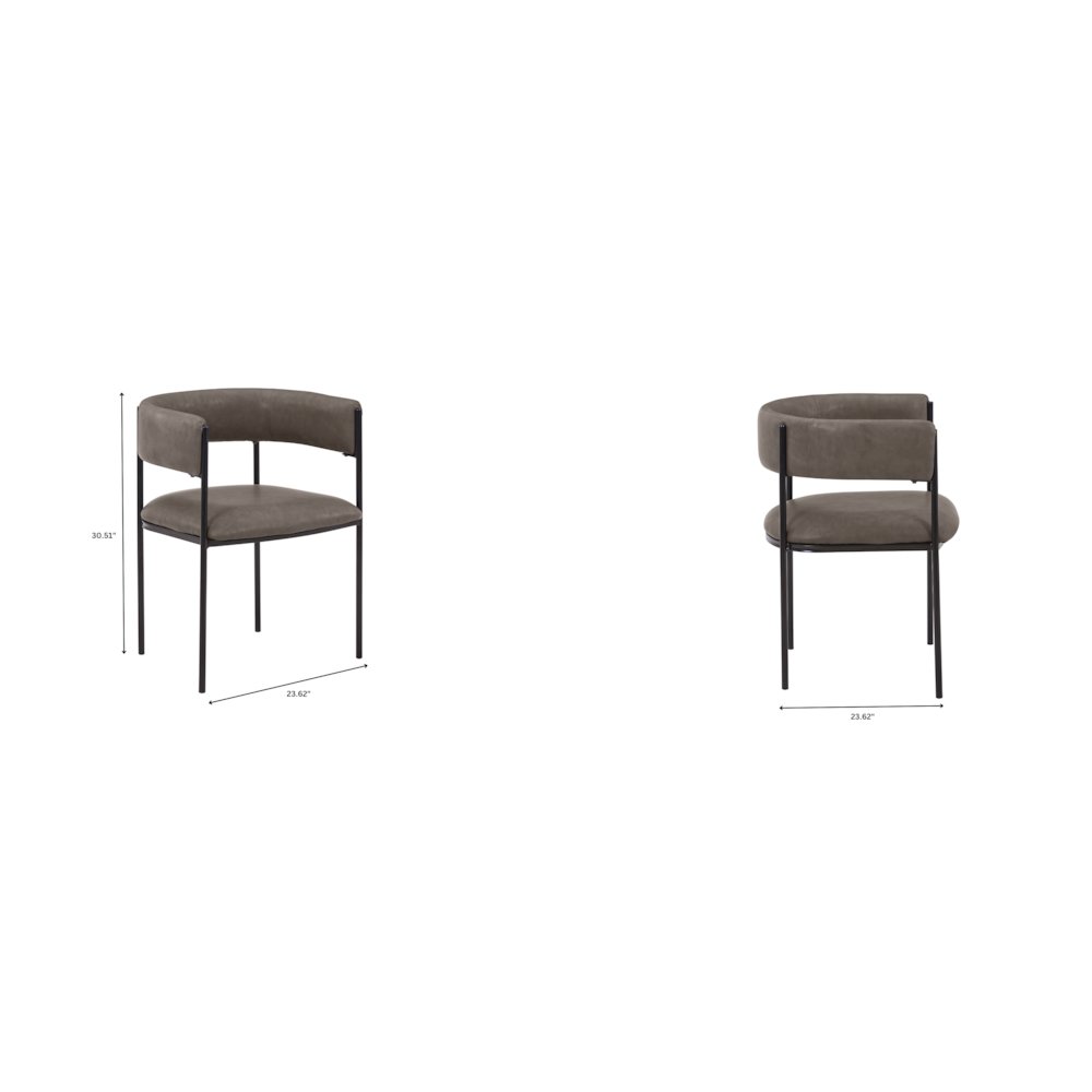 Cyril Collection Modern Chair in Charcoal. Picture 30