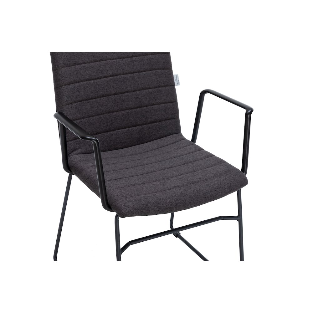 Zylar Series Office Guest Arm Chair in Brown Fabric. Picture 4