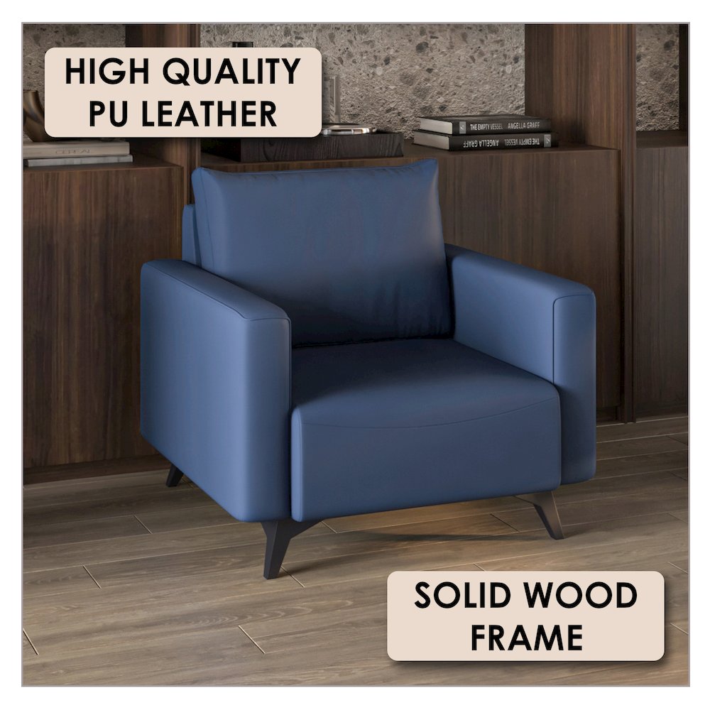 Inno Collection Single Seater Sofa In Dark Blue. Picture 5