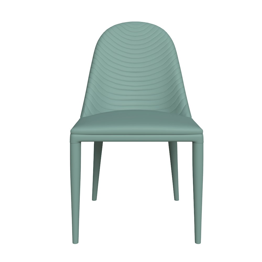 Seville Collection Modern Dining Chair in Green - Set of 2. Picture 2