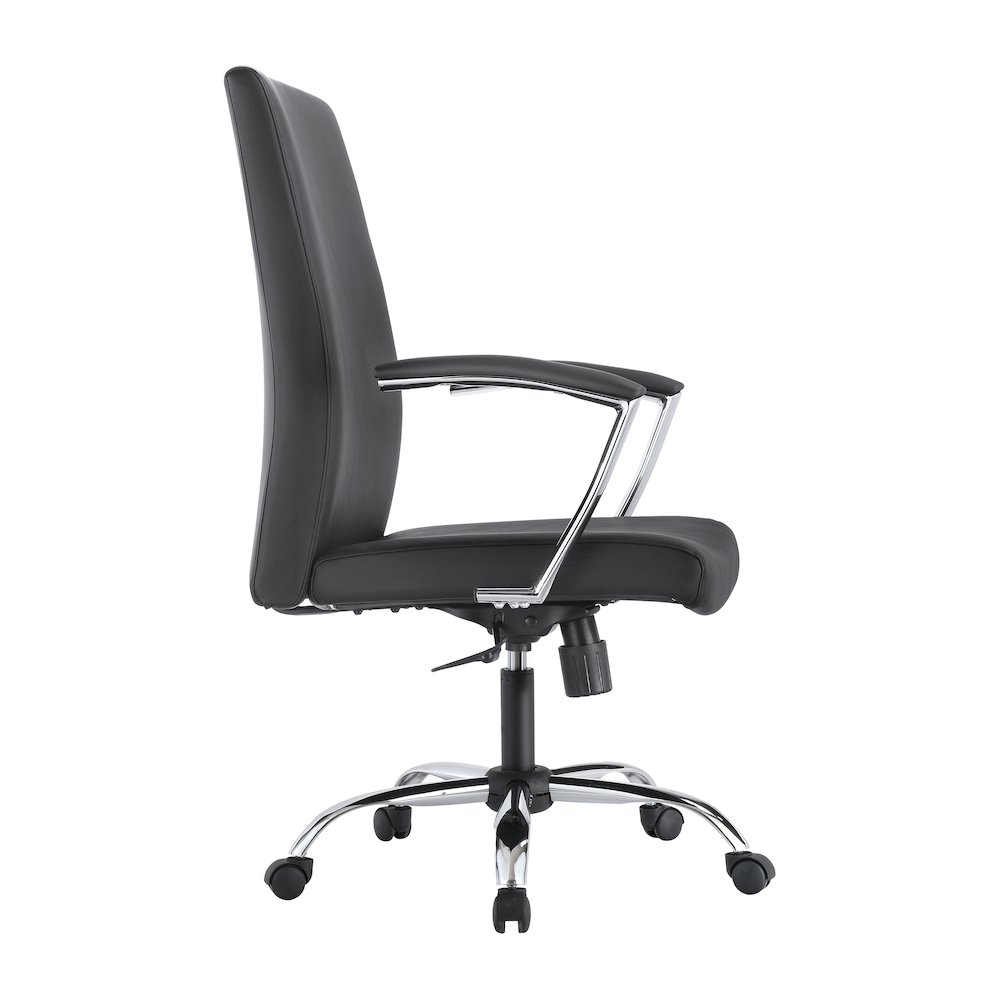 Evander Series Office Chair in Black Leather. Picture 19