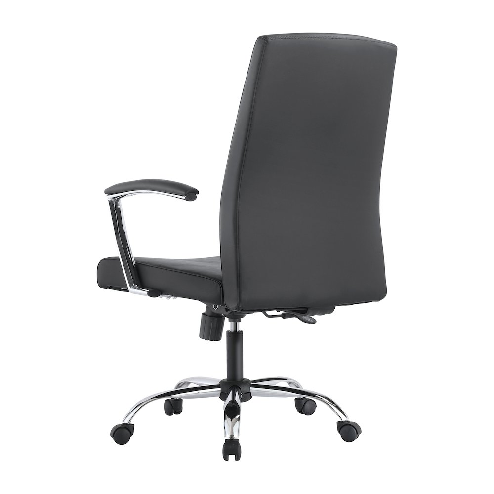Evander Series Office Chair in Black Leather. Picture 20
