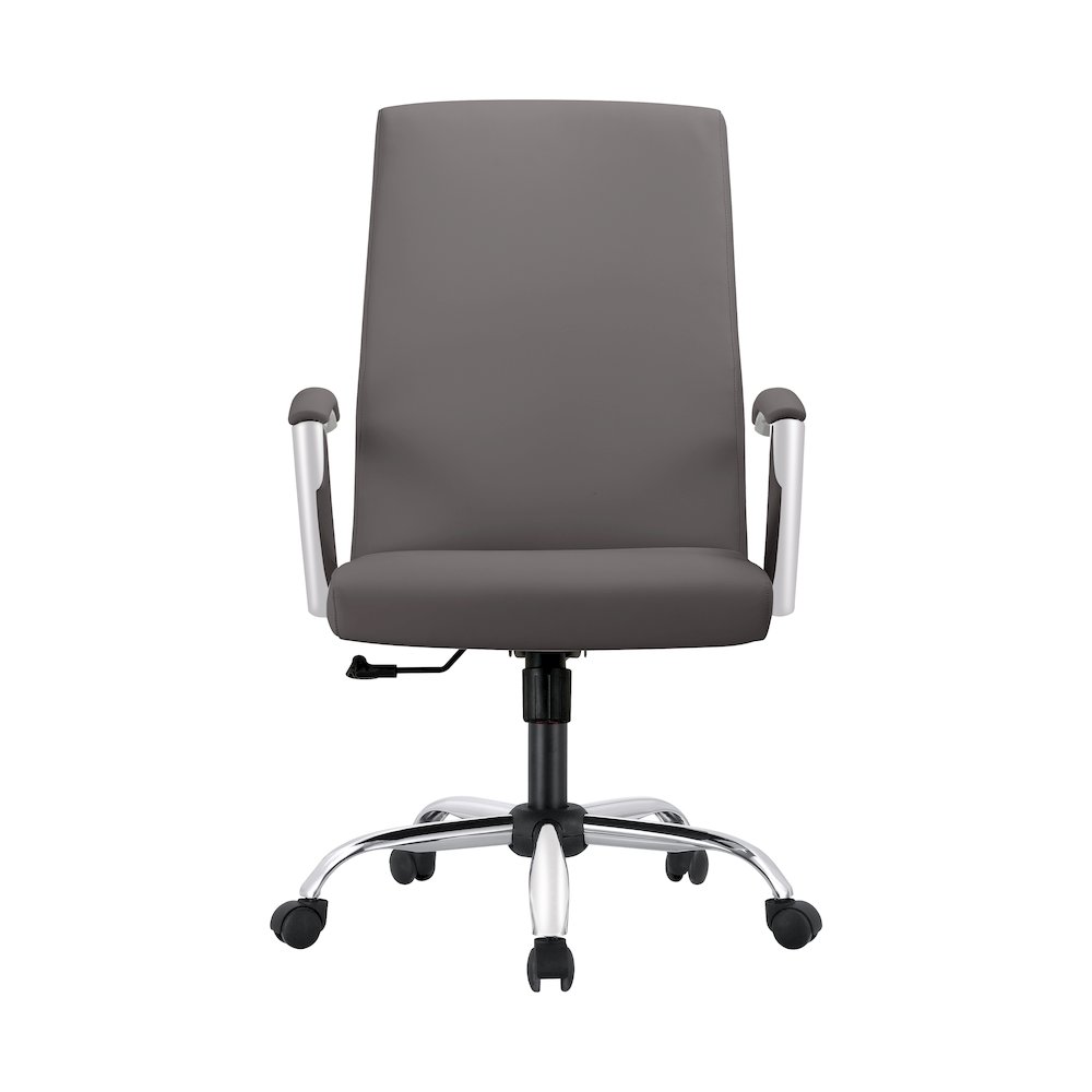 Evander Series Office Chair in Grey Leather. Picture 19