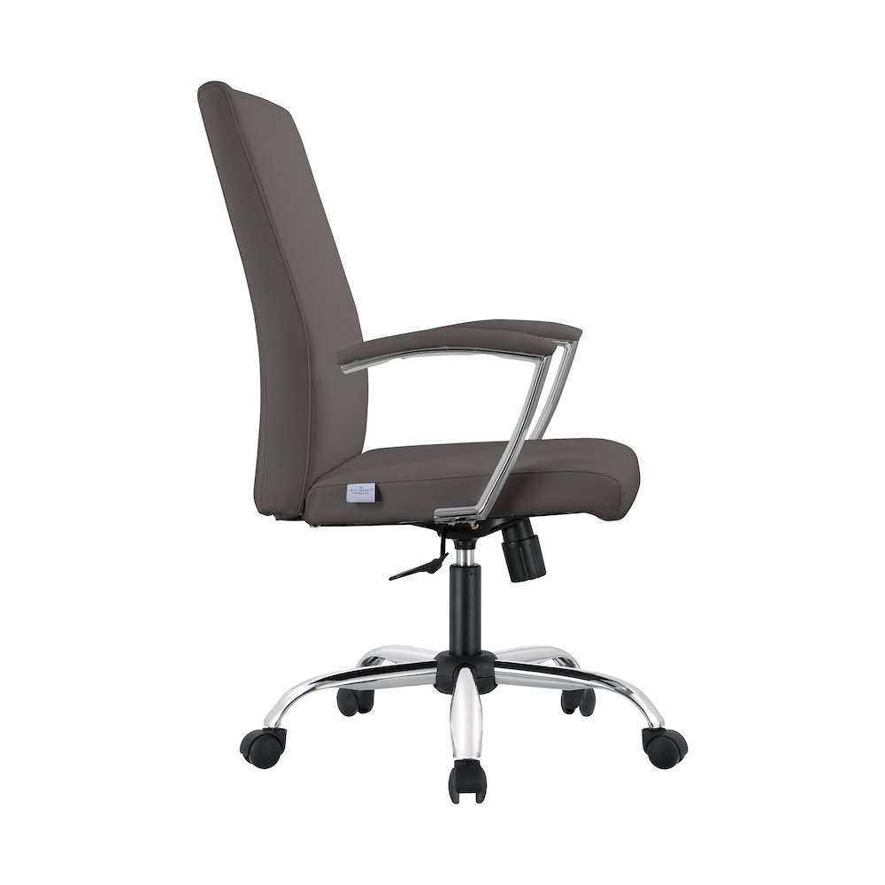 Evander Series Office Chair in Grey Leather. Picture 20