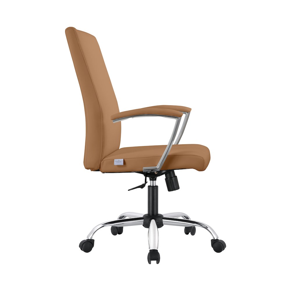 Evander Series Office Chair in Acorn Brown Leather. Picture 19