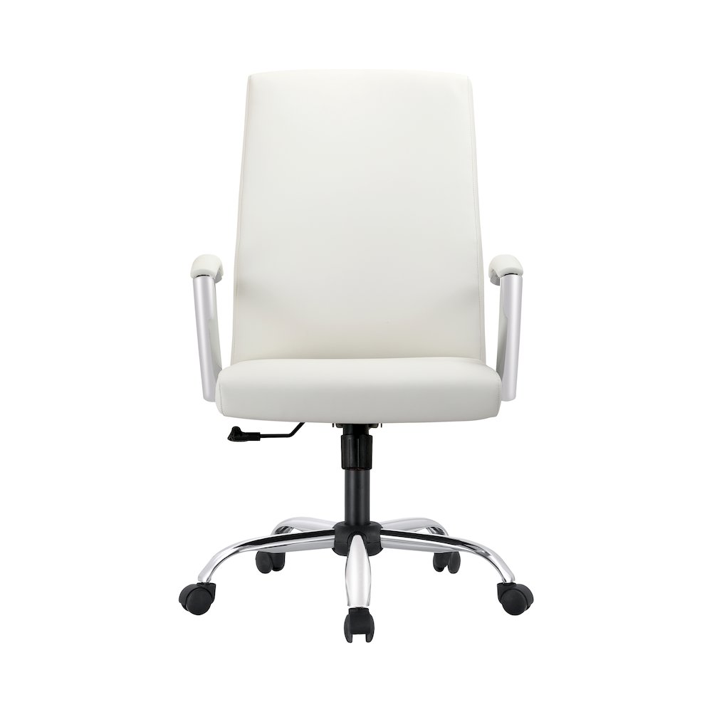 Evander Series Office Chair in White Leather. Picture 18