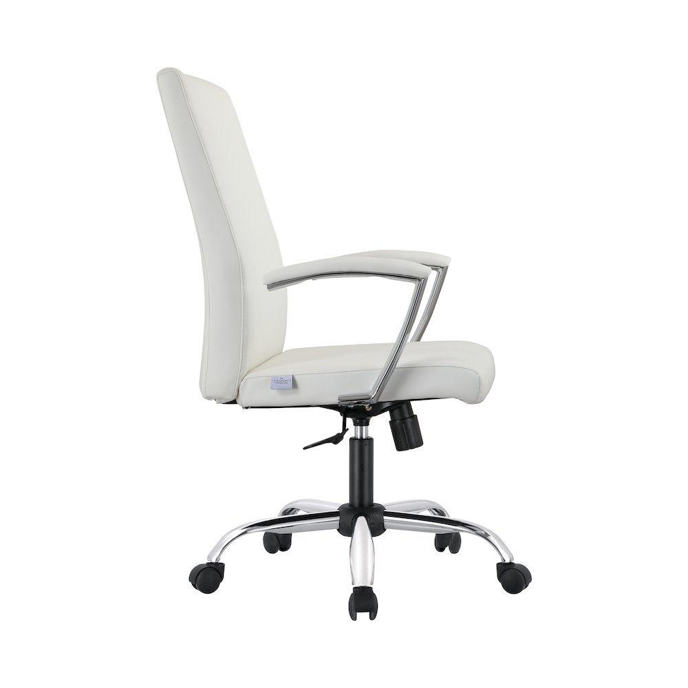 Evander Series Office Chair in White Leather. Picture 19