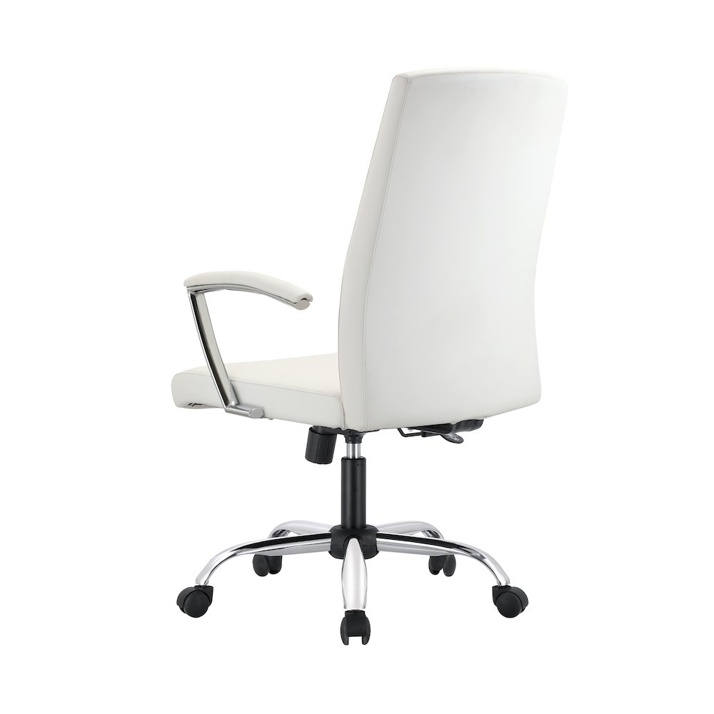 Evander Series Office Chair in White Leather. Picture 20