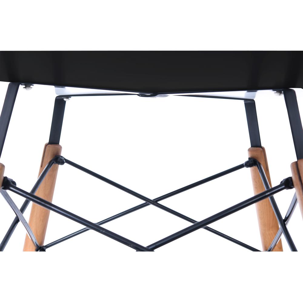 Dover Round Wooden Top Dining Table W/ Natural Wood Eiffel Base. Picture 3