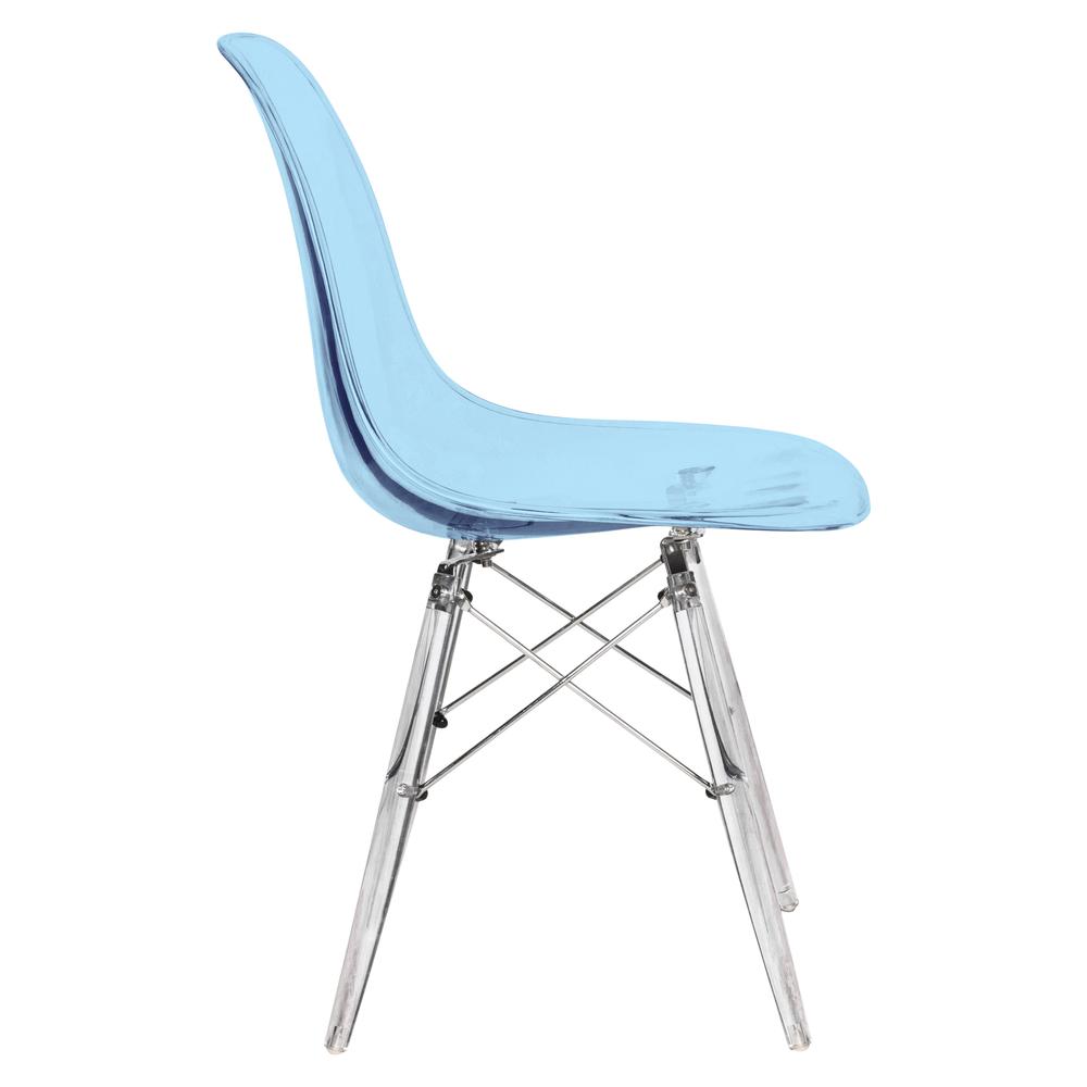Dover Molded Side Chair with Acrylic Base. Picture 4