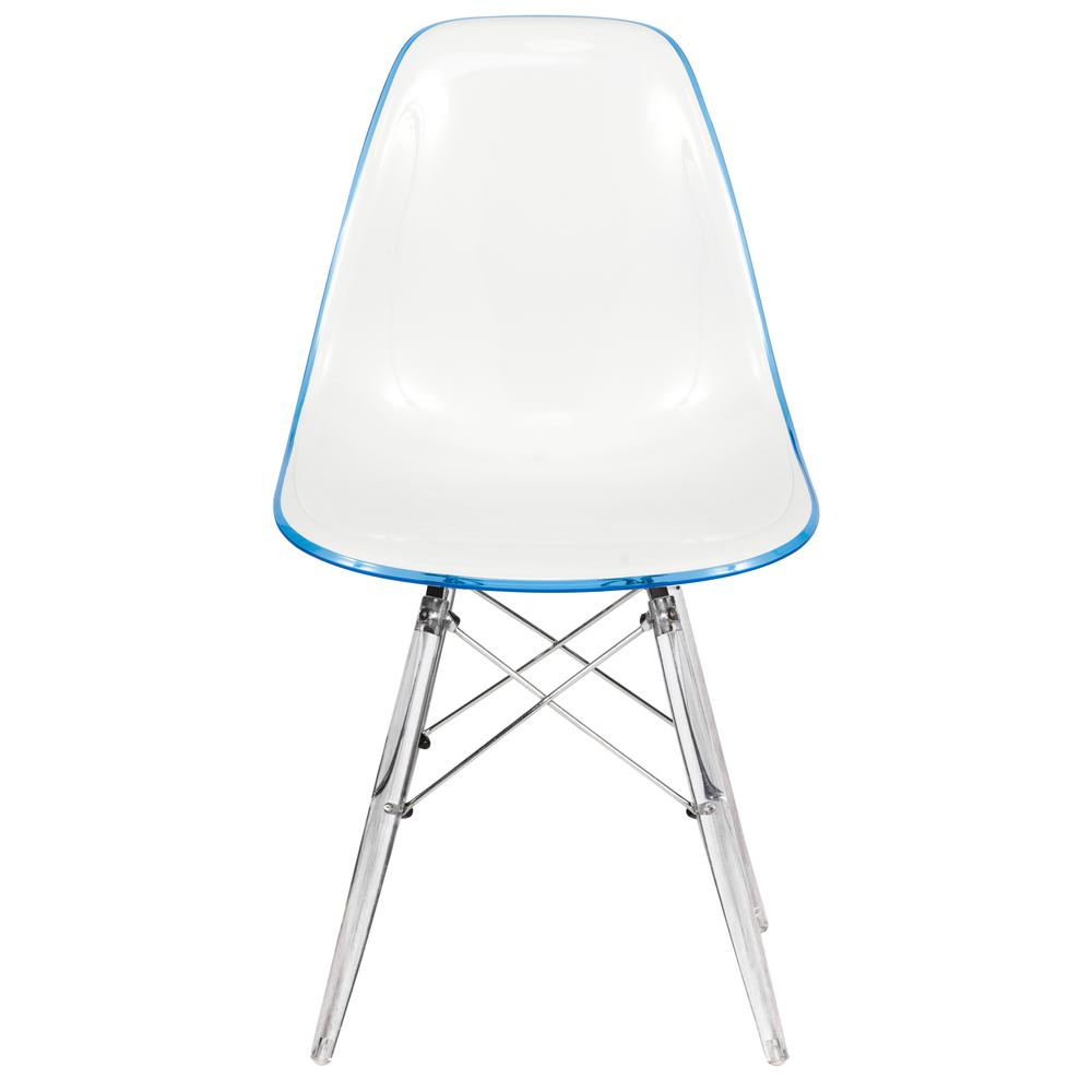Dover Molded Side Chair with Acrylic Base. Picture 3