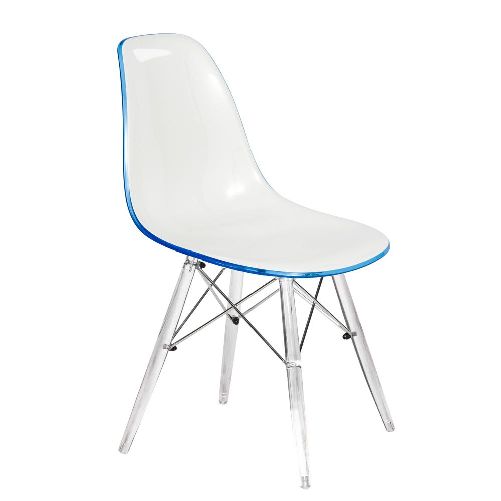 Dover Molded Side Chair with Acrylic Base. Picture 1