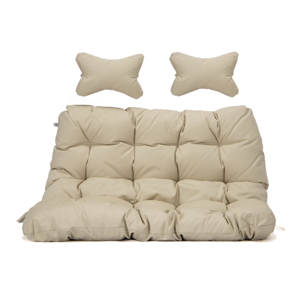 Wicker 2 Person Double Folding Hanging Egg Swing Cushion. Picture 10