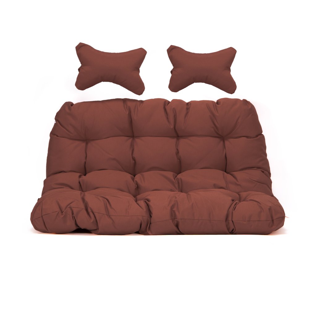 Wicker 2 Person Double Folding Hanging Egg Swing Cushion. Picture 9