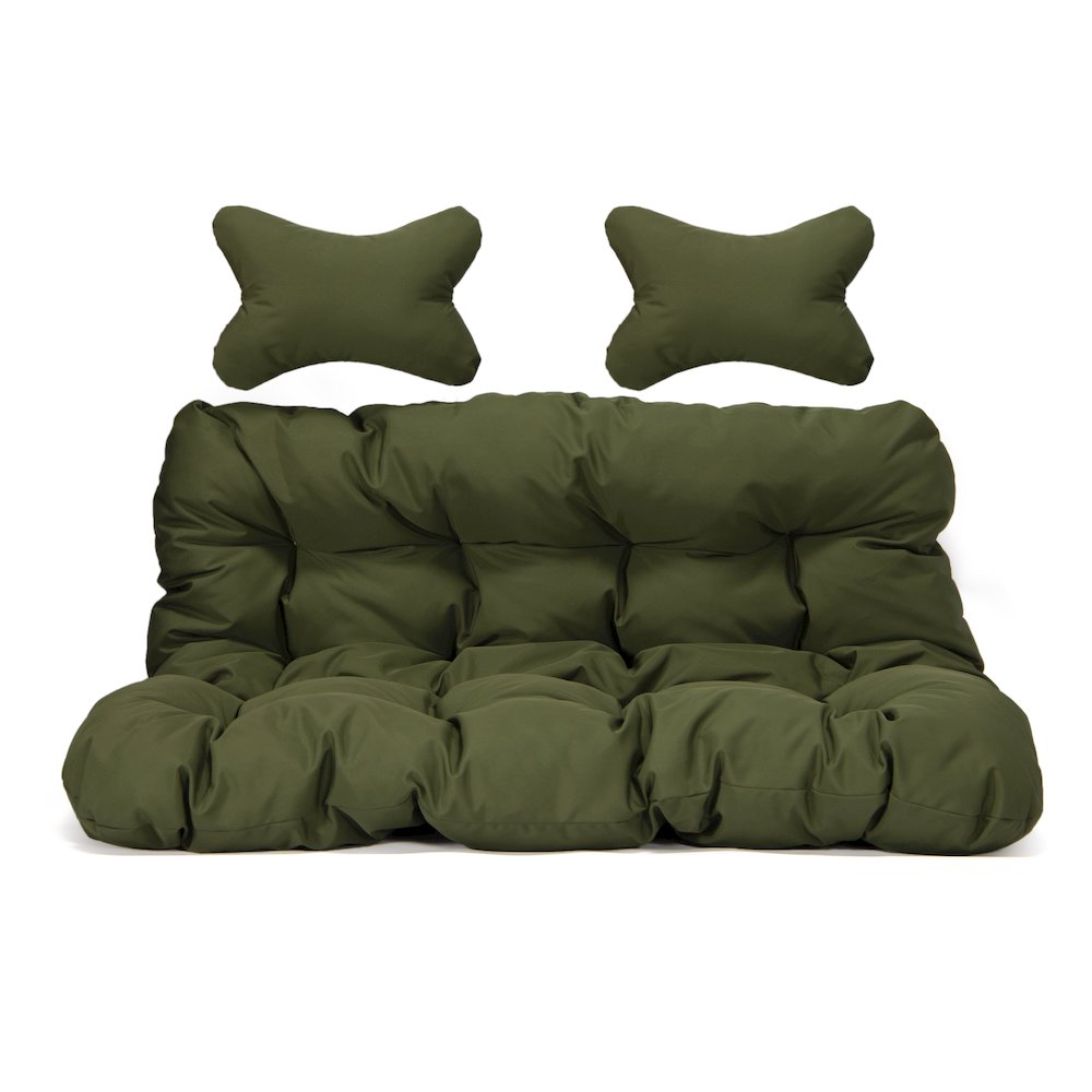 Wicker 2 Person Double Folding Hanging Egg Swing Cushion. Picture 9