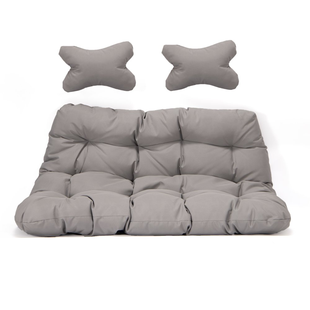 Wicker 2 Person Double Folding Hanging Egg Swing Cushion. Picture 9