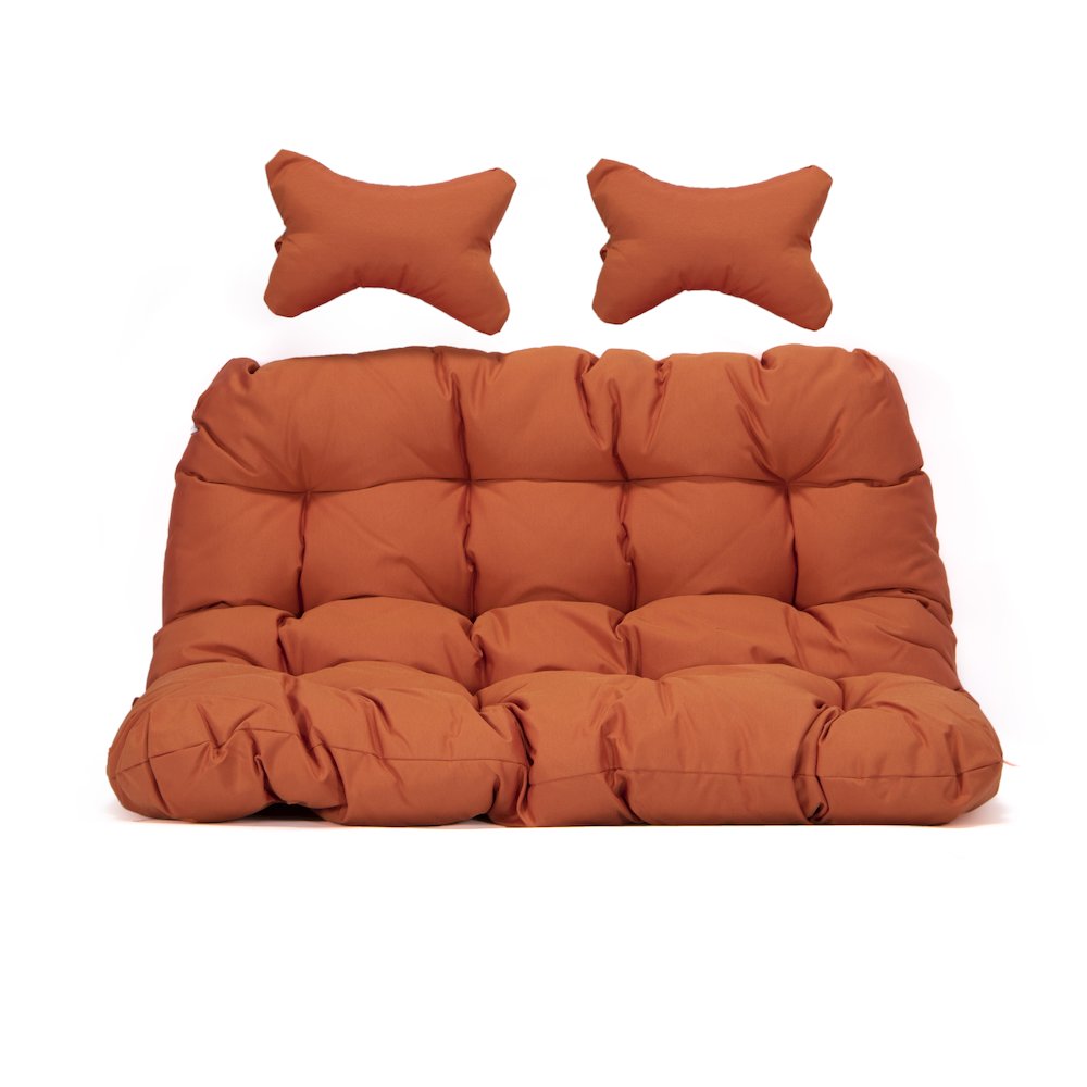 Wicker 2 Person Double Folding Hanging Egg Swing Cushion. Picture 10