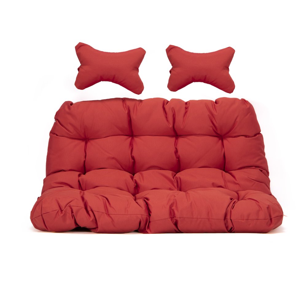 Wicker 2 Person Double Folding Hanging Egg Swing Cushion. Picture 9