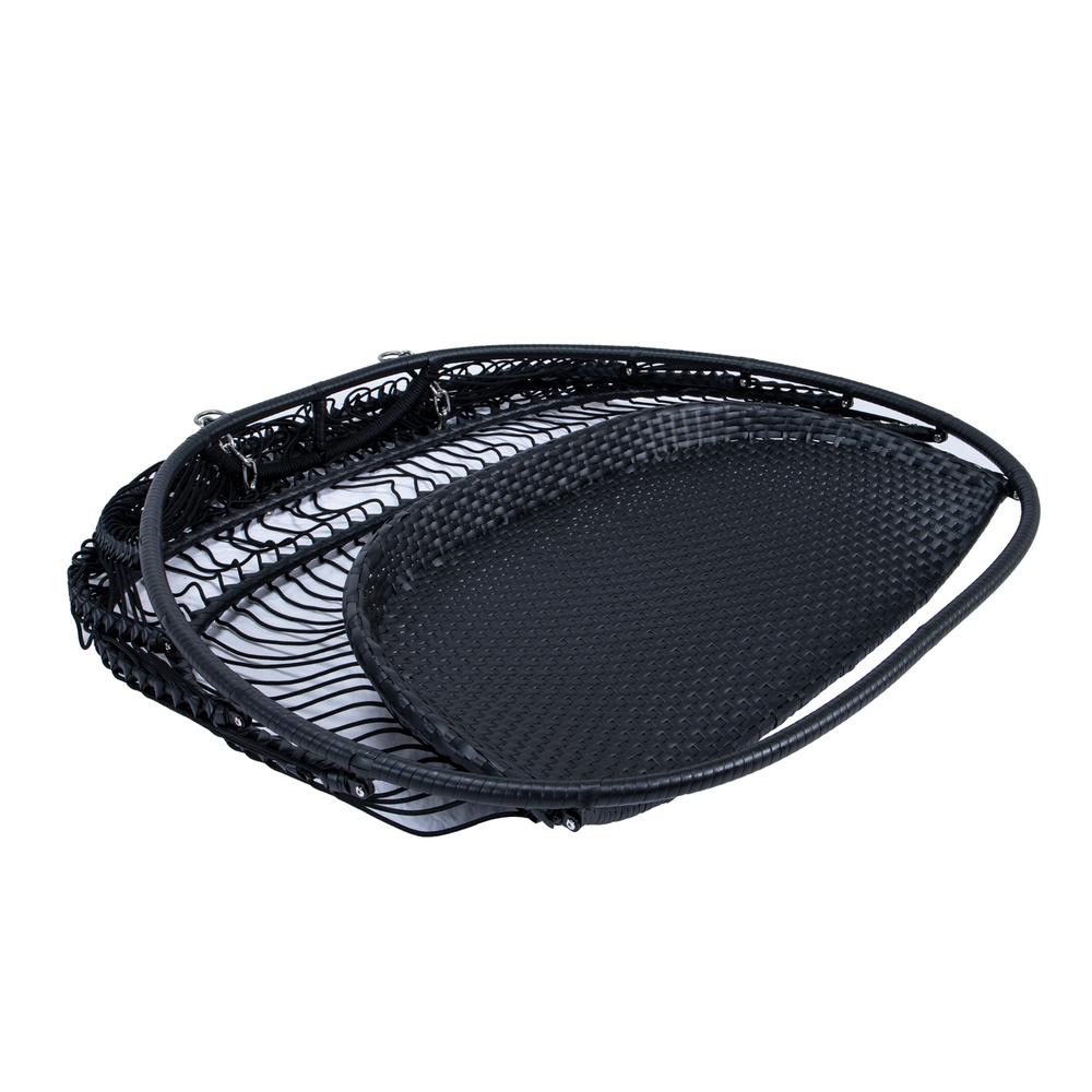 LeisureMod Wicker 2 Person Double Folding Hanging Egg Swing Chair ESCF52DG. Picture 10