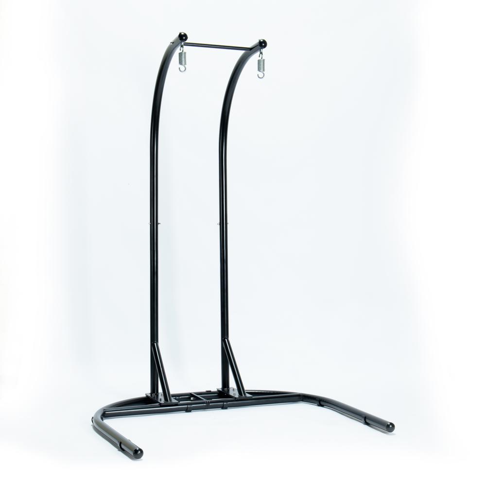 LeisureMod Wicker 2 Person Double Folding Hanging Egg Swing Chair ESCF52NBU. Picture 8