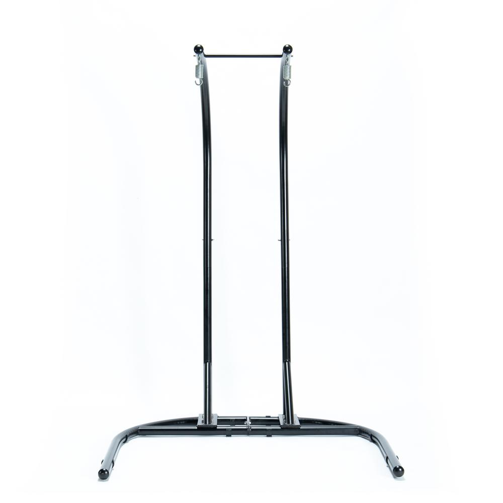 LeisureMod Wicker 2 Person Double Folding Hanging Egg Swing Chair ESCF52NBU. Picture 9