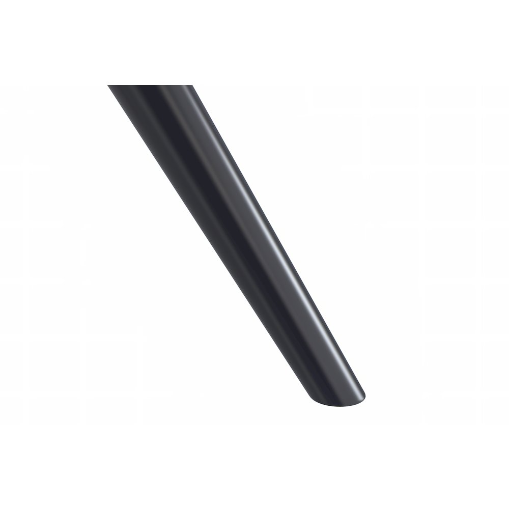 Black Carbon Steel Dining Table 62 With Deep Grey Sintered Stone Top. Picture 8