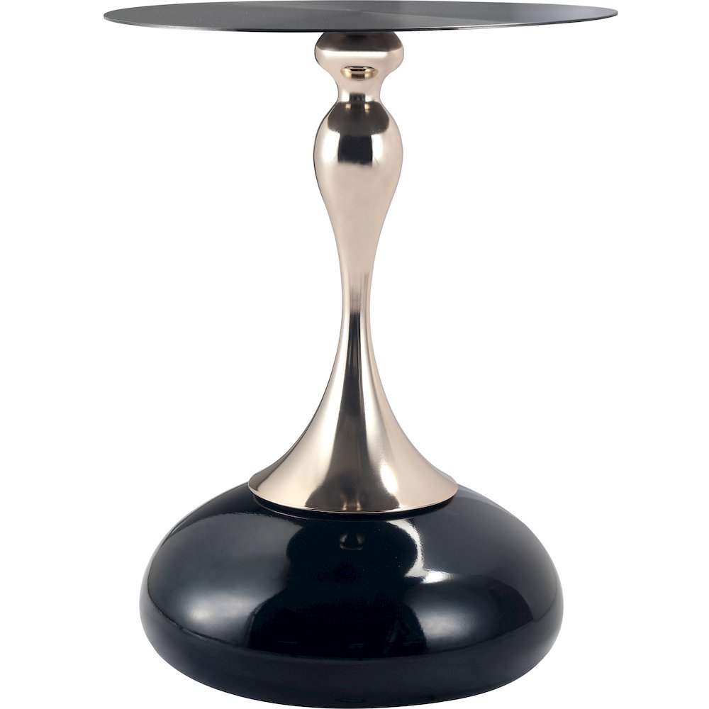 Savoy Collection Modern End Table In Shiny Black. Picture 12