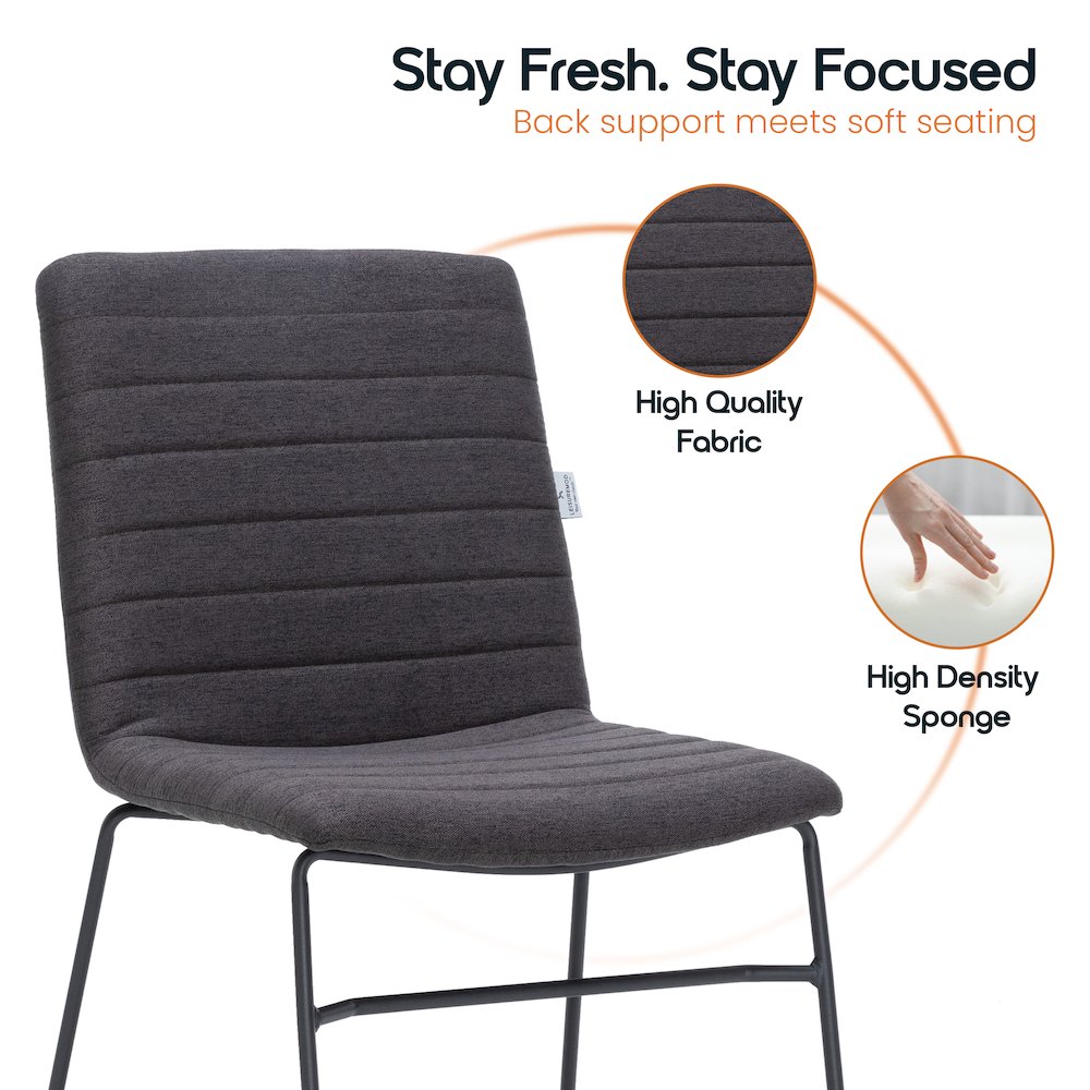 Zylar Series Office Guest Chair in Brown Fabric. Picture 16