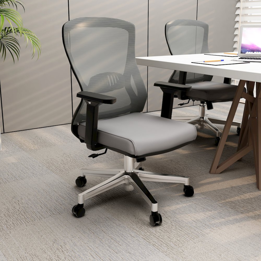 Office Adorit Series Office Task Chair In Grey. Picture 11