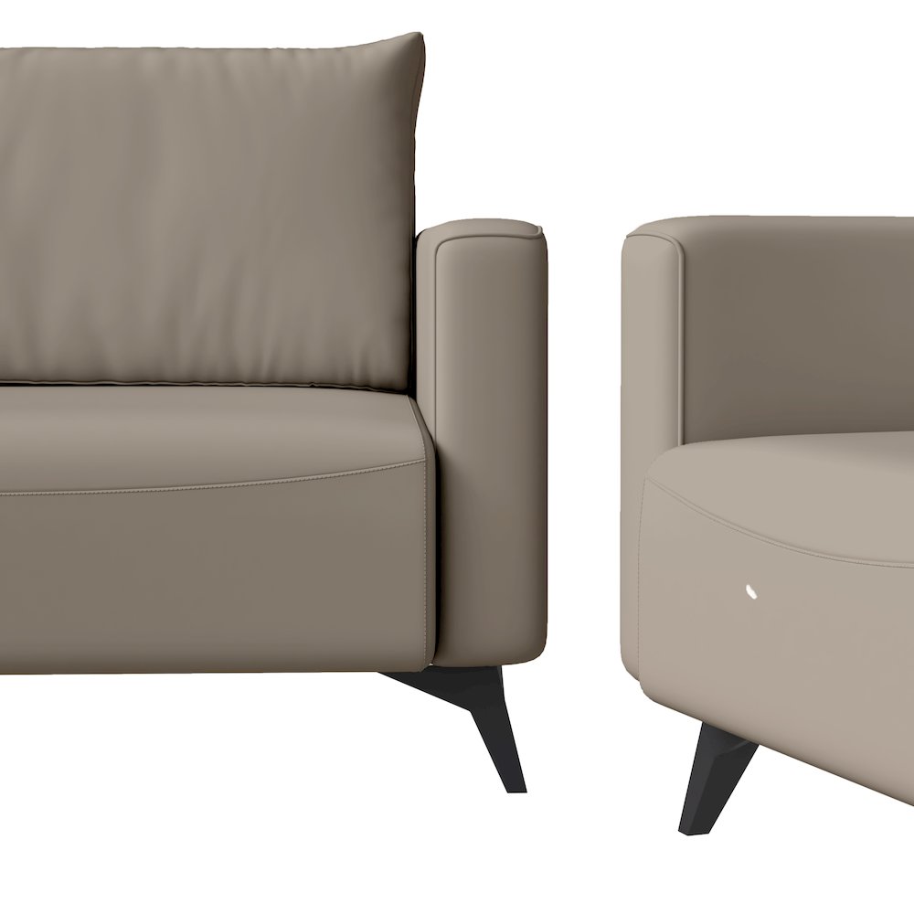 Inno Collection Sofa Set, 2 Single Seaters, and 3 seater In TAupe. Picture 11
