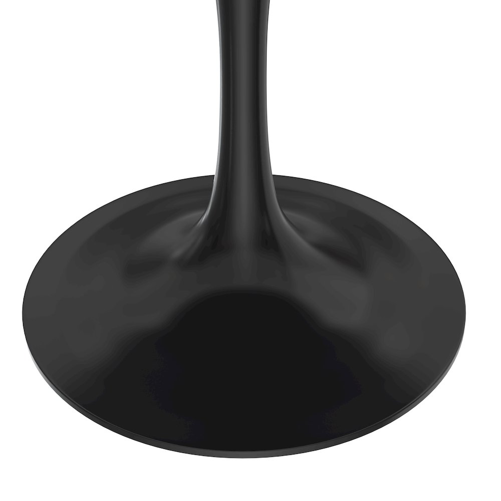 Verve Collection 48 Round Dining Table, Black Base with Sintered Stone Grey Top. Picture 5