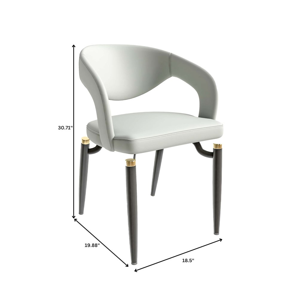 Entice Collection Modern Dining Chair Set of 4 in Grey. Picture 1