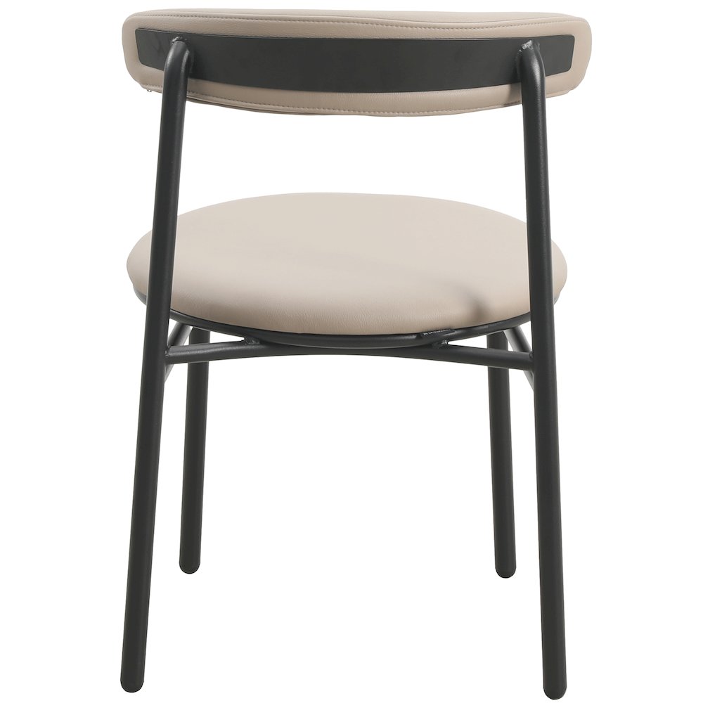 Lume Collection Modern Dining Chair in Dark Taupe Set of 2. Picture 9
